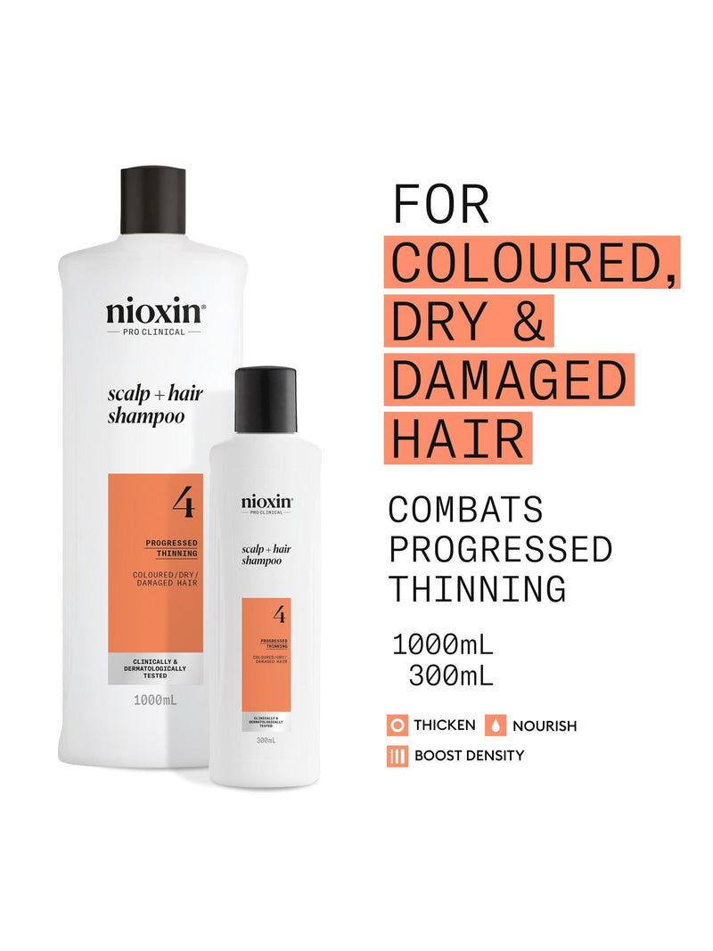 Nioxin thickening shampoo for coloured hair 300ml, imported from the UK