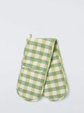 John Lewis gingham double oven glove pistachio - British product