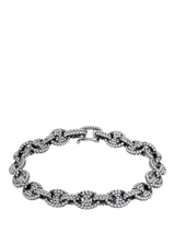 John Lewis Hoxton London Men's Cubic Zirconia Chain Bracelet Silver 20cm- Buy online at McGrocer