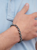 Hoxton London chain bracelet with cubic zirconia 20cm, UK version