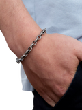 Hoxton London chain bracelet with cubic zirconia 20cm, UK version