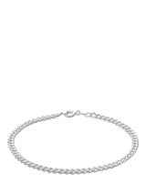 John Lewis Hoxton London Men's Panza Curb Chain Bracelet Silver- Buy online at McGrocer