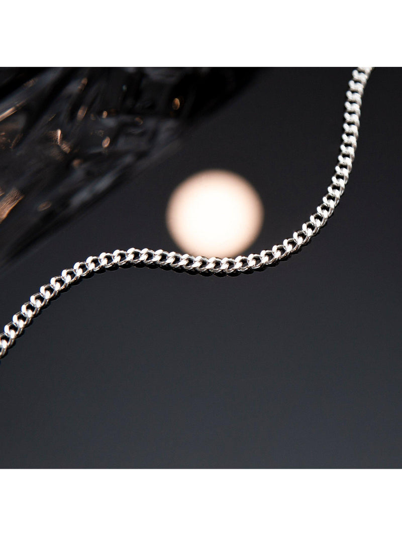 Hoxton London silver curb chain bracelet D20cm - British product