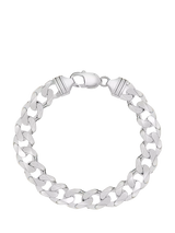 John Lewis Hoxton London Men's Curb Chain Bracelet in Silver 20cm- Buy online at McGrocer