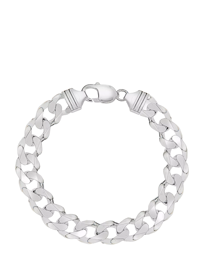 Hoxton London silver curb chain bracelet 20cm (British brand)