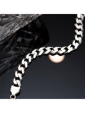 Hoxton London silver curb chain bracelet 20cm (British brand)