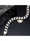 Hoxton London silver curb chain bracelet 20cm (British brand)