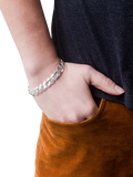 Hoxton London silver curb chain bracelet 20cm (British brand)
