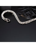 Hoxton London men's silver curb chain bracelet 20cm, imported from the UK