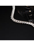Hoxton London men's silver curb chain bracelet 20cm, imported from the UK