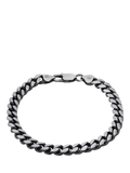 Hoxton London men's silver curb bracelet 21cm UK version