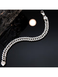 Hoxton London diamond cut double curb chain bracelet 20cm - British product