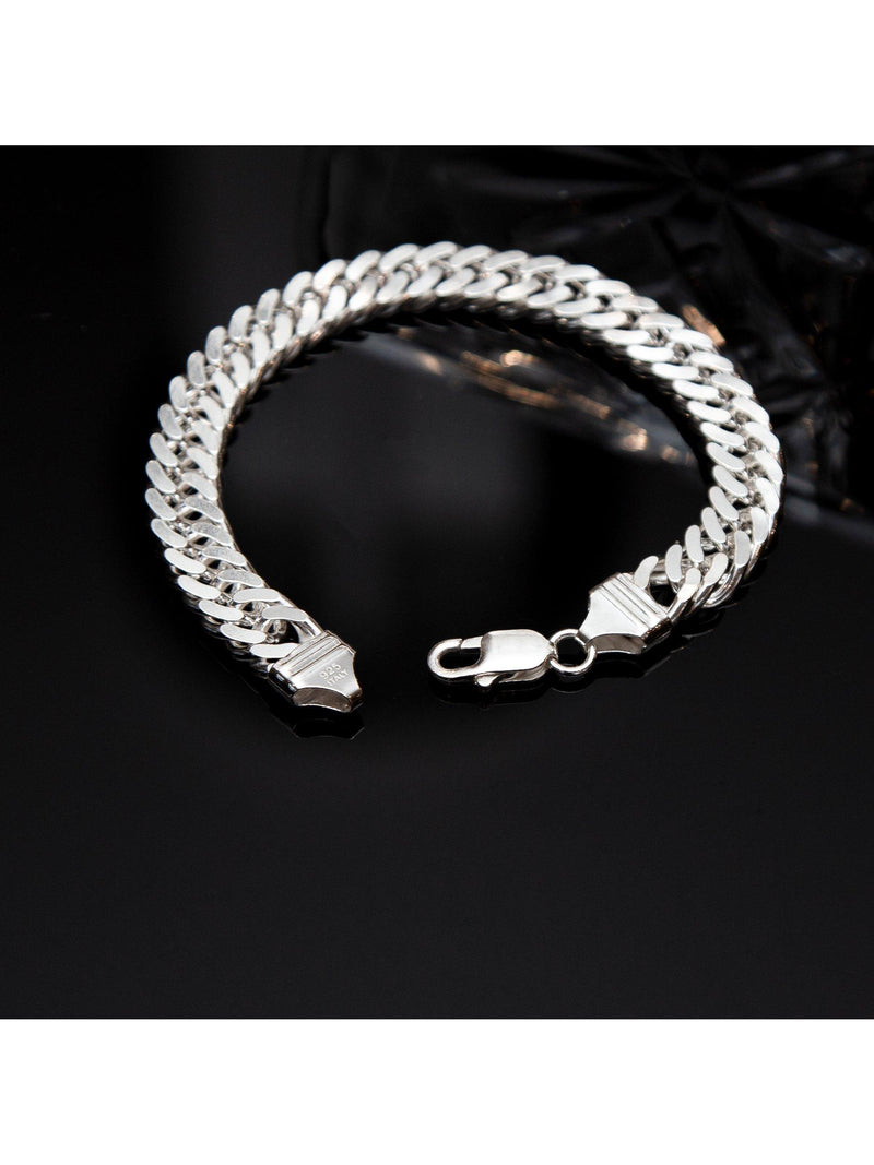 Hoxton London diamond cut double curb chain bracelet 20cm - British product
