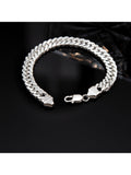 Hoxton London diamond cut double curb chain bracelet 20cm - British product