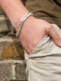 Hoxton London diamond cut double curb chain bracelet 20cm - British product