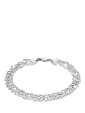 Hoxton London double link curb chain bracelet silver, UK version