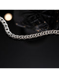 Hoxton London double link curb chain bracelet silver, UK version