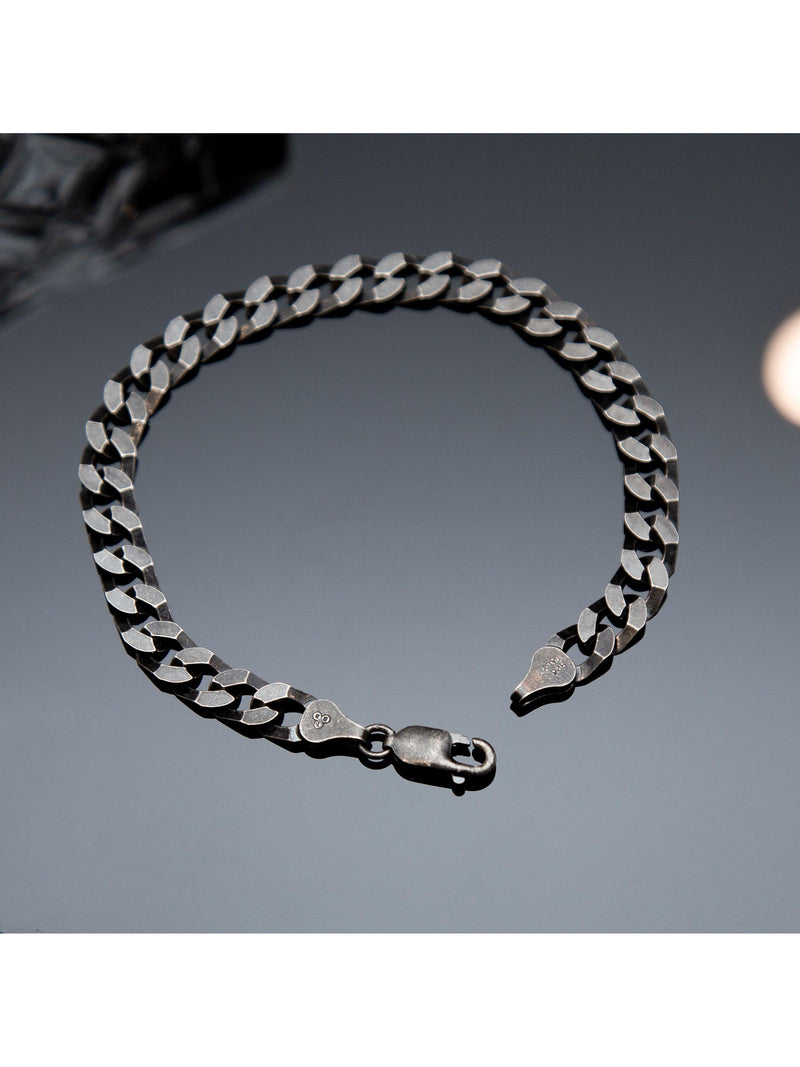 Hoxton London flat curb chain bracelet 20cm, UK version