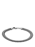 Hoxton London oxidised foxtail bracelet silver, imported from the UK