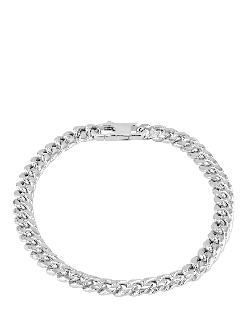 Hoxton London men's rounded Cuban chain bracelet 20cm - British product