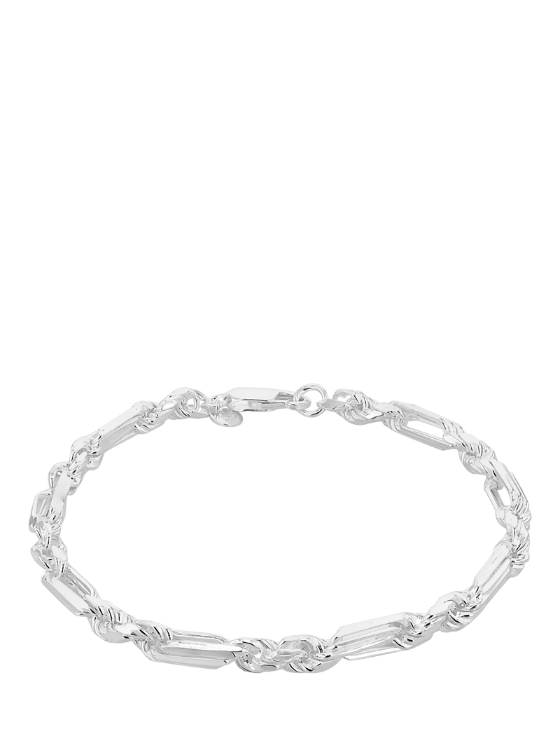 Hoxton London Figaro rope bracelet silver D20cm, imported from the UK