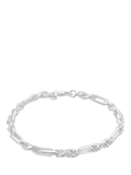 Hoxton London Figaro rope bracelet silver D20cm, imported from the UK