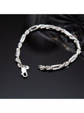 Hoxton London Figaro rope bracelet silver D20cm, imported from the UK