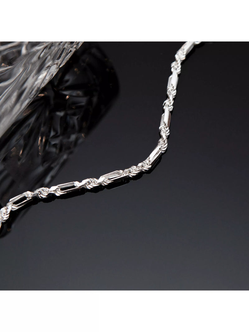 Hoxton London Figaro rope bracelet silver D20cm, imported from the UK