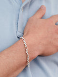 Hoxton London Figaro rope bracelet silver D20cm, imported from the UK