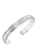 Hoxton London wrap strip cuff bangle silver 65mm, UK version