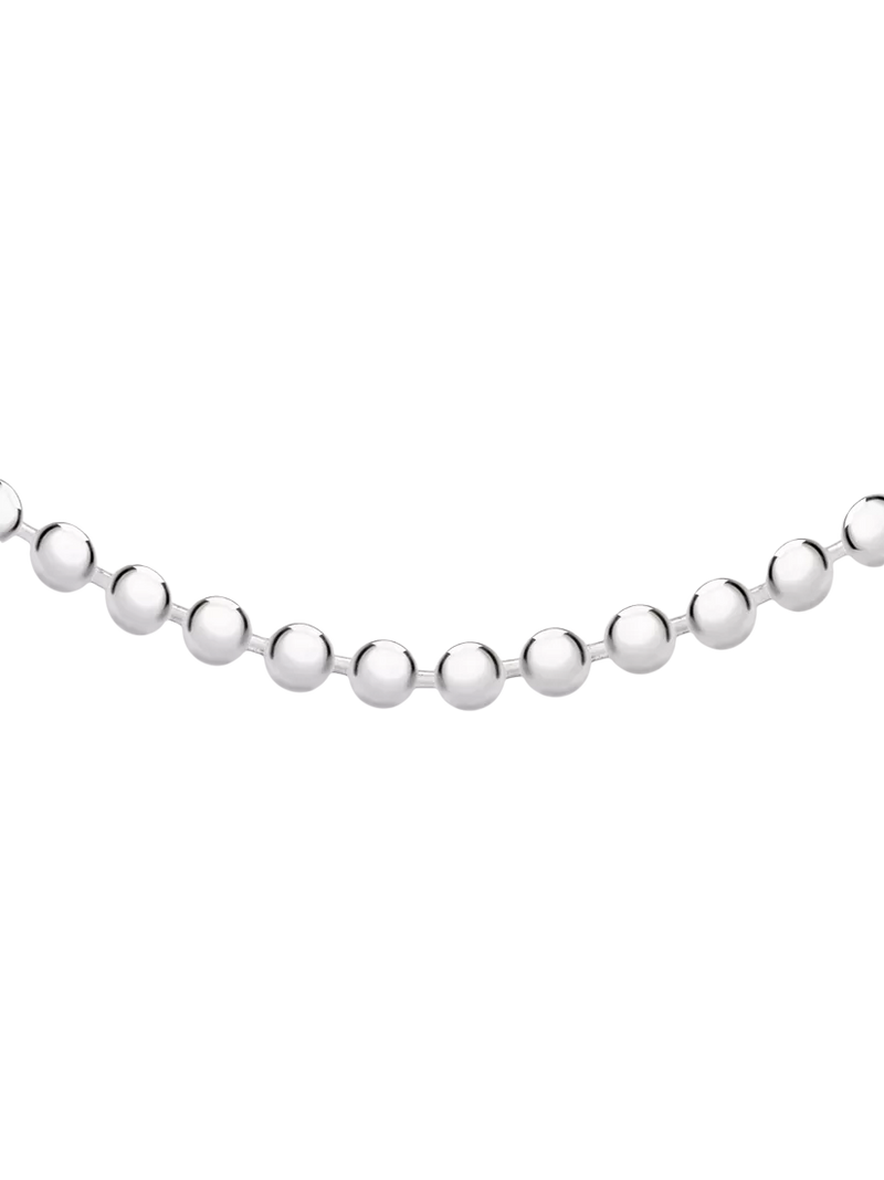 Hoxton London men's silver ball chain necklace, imported from the UK