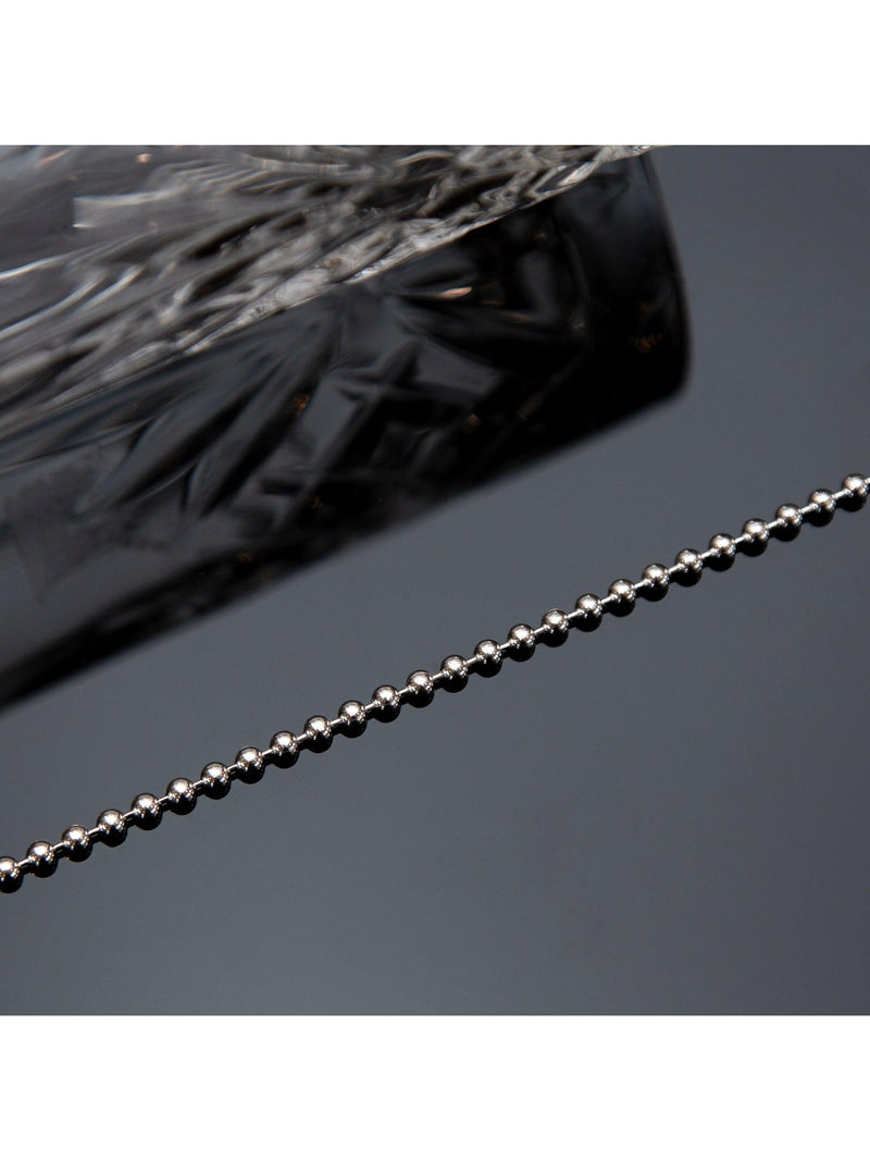 Hoxton London men's silver ball chain necklace, imported from the UK