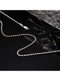 Hoxton London men's silver ball chain necklace, imported from the UK