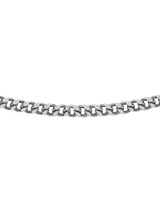 John Lewis Hoxton London Men's Panza Curb Chain Necklace, Silver, 56cm- Buy online at McGrocer