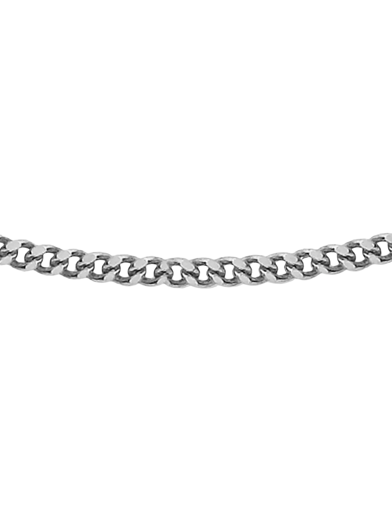 Hoxton London Panza curb chain silver necklace 56cm, imported from the UK