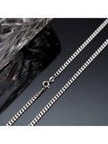 Hoxton London Panza curb chain silver necklace 56cm, imported from the UK