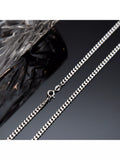 Hoxton London Panza curb chain silver necklace 56cm, imported from the UK