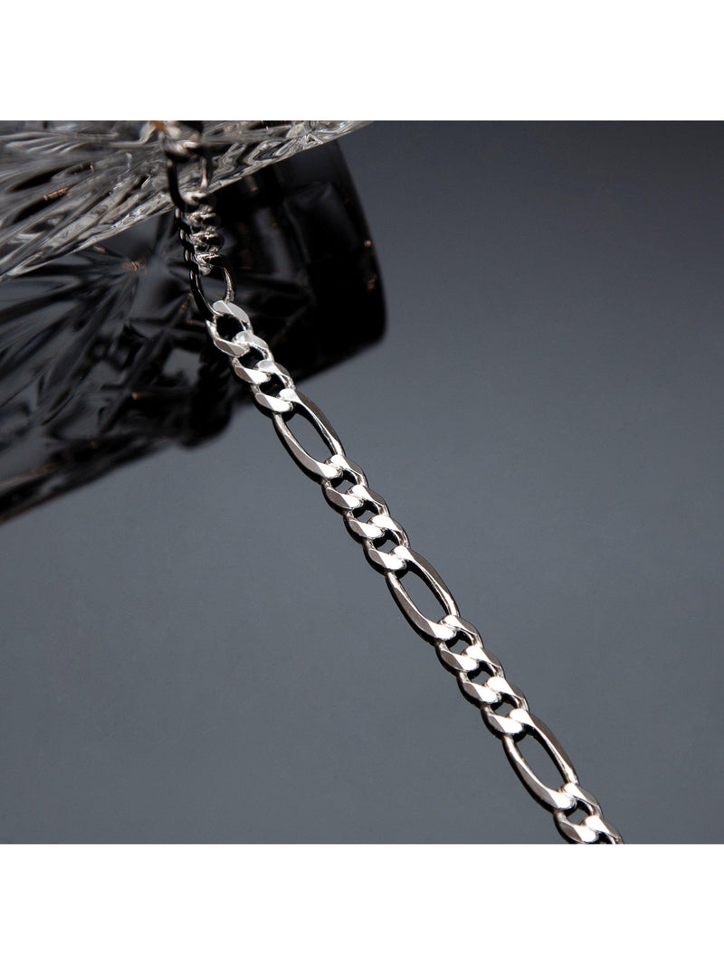 Hoxton London men's figaro chain necklace silver 56cm, UK version