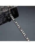 Hoxton London men's figaro chain necklace silver 56cm, UK version