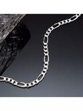 Hoxton London men's figaro chain necklace silver 56cm, UK version