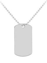John Lewis Hoxton London Men's Dog Tag Pendant Necklace, Silver- Buy online at McGrocer