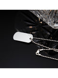 Hoxton London men's dog tag chain necklace silver, imported from the UK