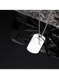 Hoxton London men's dog tag chain necklace silver, imported from the UK