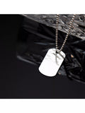 Hoxton London men's dog tag chain necklace silver, imported from the UK