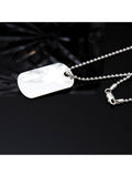 Hoxton London men's dog tag chain necklace silver, imported from the UK