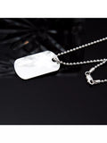 Hoxton London men's dog tag chain necklace silver, imported from the UK