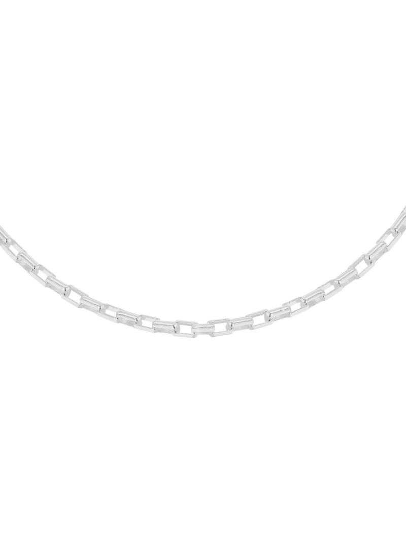 Hoxton London men's rectangle belcher chain silver - British product