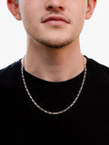 Hoxton London men's rectangle belcher chain silver - British product