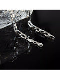 Hoxton London extra large paperclip chain necklace in sterling silver, UK version