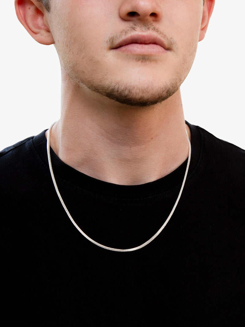 Hoxton London men's square franco chain necklace 56cm - British product